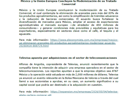 Boletín Mensual | Corporativo & Transaccional | Mayo de 2026